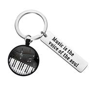 MYSOMY Musician Gifts Piano Keychain Music is the Voice of the Soul Musician Gifts Music Major Gifts Music Teacher Gifts (Music is the Voice of the Soul)