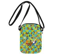 MYSOMY Mystery Machine Crossbody Bag Jinkies And Zoinks Gifts Mystery Machine Gift Cartoon Dog & Shaggy Shoulder Bag (Dog And 4People UK)