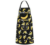 MYSOMY Nana Kitchen Apron Nana Cooking Apron Grandma Kitchen Gifts Granny Apron Granny's Cooking Gift (Bananas Ap UK)