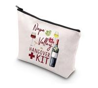 MYSOMY Napa Valley Hangover Kit 21st Birthday Gift Napa Valley Travel Makeup Bag Birthday Party Hangover Kit (Napa Valley Bag)