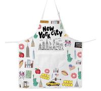 MYSOMY New York City Aprons New York Kitchen Apron New York Landmarks Apron New York Lover Gifts New York Aprons For Women Men (NewYork city)