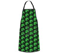 MYSOMY Nook Cranny Shop Apron Nook Cranny Gifts Timmy & Tommy Gifts Animal Villagers Apron Animal Gamer Gifts (Green Leaf uk2)