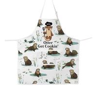MYSOMY Otter Kitchen Apron Otter Lover Gifts Otter Cooking Apron Otter Baking Apron Otter Mom Gift (Otter Get Cookin')