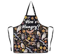 MYSOMY Owl Kitchen Apron Owl Lover Gift Birdwatcher Owl Apron Birder Gift Owl Cooking Apron Ornithologist Gift (Hoo's Hungry ap1)