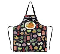 MYSOMY Pad Thai Kitchen Apron Pad Thai Lover Gift Pad Thai Squad Gift Pad Thai Maker Gift Thailand Food Apron (SOME PAD THAI ap1)