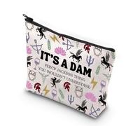 MYSOMY Percy Movie Inspired Makeup Bag Camp Half Blood Gift It's A Percy Thing You Wouldn't Understand Delphi Strawberry Service Zipper Pouch (It's a Dam)