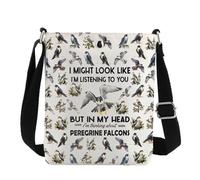 MYSOMY Peregrine Falcon Crossbody Bag Peregrine Falcon Gifts Fastest Bird Gifts Raptor Enthusiast Gift Peregrine Falcon Shoulder Bag (Peregrine CB2)