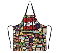 MYSOMY Peru Kitchen Apron Peruvian Gift Peru Flag Apron Peruvian Kitchen Gifts Peru Souvenirs Gifts (Peru AP1)
