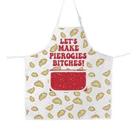 MYSOMY Pierogi Apron Pierogi Maker Apron Pierogi Queen Apron Pierogi Lover Gifts Polish Poland Apron Polish Dumplings Gifts (MAKE PIEROGIES ap)