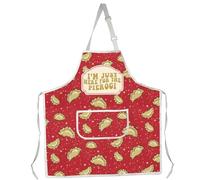 MYSOMY Pierogi Apron Polish Dumplings Apron Pierogi Maker Gift Pierogi Lover Gifts I'm Just Here for The Pierogi Apron (Pierogi Apron3)
