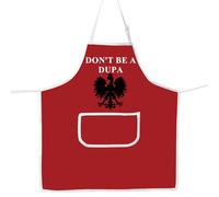 MYSOMY Polish Aprons Polish Gifts Don't Be A Dupa Polska Apron Pierogi Lover Apron Dyngus Day Gifts Poland Kitchen Gift (RedDupa UK)