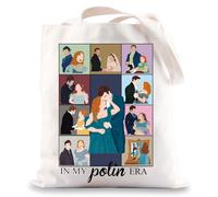 MYSOMY Poplin Season Tote Bag Dearest Gentle Reader Gifts In My Polin Era Gifts Regency TV Show Shoulder Bag (Polin Era UK)