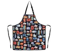 MYSOMY Portugal Sardines Kitchen Apron Portuguese Sardines Gifts Tinned Fish Apron Portuguese Aprons (Tinned Fish apbl2)