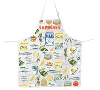 MYSOMY Portugal Sardines Kitchen Apron Portuguese Sardines Gifts Tinned Fish Apron Portuguese Aprons (Sardines ap2)