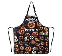 MYSOMY Pretzel Apron German Pretzel Gift Twisted Pretzel Gifts Pretzel Baking Apron I'm Just Here For The Pretzels Kitchen Aprons (The Pretzels ap2)