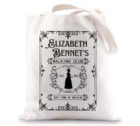MYSOMY Pride Prejudice Tote Bag Elizabeth Bennet Gifts Pemberley Tote Bag Elizabeth Bennet Walking Club Gifts (elizabeth UK)