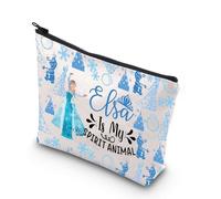 MYSOMY Princess Elsa Cosmetic Makeup Bag Elsa and Anna Movie Gifts Princess Elsa Gifts Elsa and Olaf Zipper Pouch (ELSAspirit makebag)