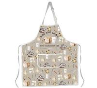 MYSOMY Rise and Shine with Sourdough Time Apron with Pockets Sourdough Baker Apron Bread Baking Gift Artisan Bread Gift (rise and shine Apron)