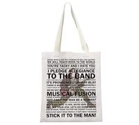 MYSOMY Rock Musical Inspired Gift Rock Musical Grocery Bag Dewey Rocker Fans Gifts Rock Quote Musical Theater Gift (TO THE BAND TB)