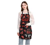 MYSOMY Rocky Show Kitchen Apron Let's Do The Time Warp Again Apron for Cooking Baking Grilling Horror Movie Themed (Time Warp Apron)