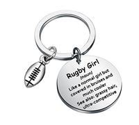 MYSOMY Rugby Girl Gifts Rugby Keychain Funny Rugby Girl Definition Gifts for Rugby Lovers Rugby Player Team Gifts (Keychain)
