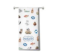 MYSOMY Scottish Kitchen Towels Scottish Kitchen Decor Scottish Thistle Towel Scotland Gifts Scottish Highlander Gifts (Scotland UK)