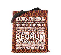 MYSOMY Shining Quotes Tote Bag Overlook Hotel Rug Reusable Grocery Bag Horror Movie Inspired Gift Grady Twins Fans Gift (REDRUM TB)