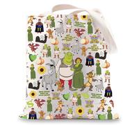 MYSOMY Shrek Musical Tote Bag Shrek And Fiona Gifts Donkey Gifts Shrek Merchandise Shrek Shoulder Bag (what make us uk1)
