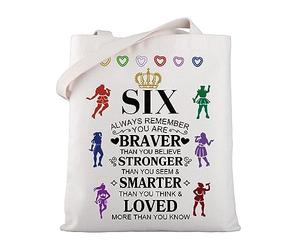 MYSOMY SIX The Musical Broadway Gift Queens Musical Tote Bag Broadway Musical Shoulder Bag Broadway Musical Theatre Gift (SIX TB)
