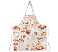 MYSOMY Sourdough is My Therapy Apron with Pockets Sourdough Baker Apron Bread Baking Apron Artisan Bread Gift (Sourdough Apron3)