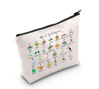 MYSOMY South America Geography Travel Makeup Bag South America Travel Souvenirs South America Alphabet Bag (ABCs of South America Bag)