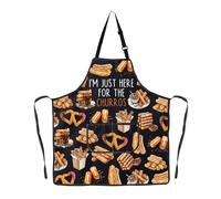 MYSOMY Spanish Churros Apron Churro Kitchen Apron Churro Maker Apron I'm Just Here For The Churros Gifts Mexican Food Lover Gifts (CHURROS ap2)