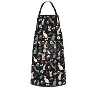 MYSOMY Sphynx Cat Apron Hairless Cat Themed Gifts Sphynx Cat Mama Gifts Canadian Hairless Cat Kitchen Apron (Sphynxcat ap bl uk2)