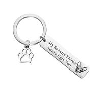 MYSOMY Sphynx Cat Keychain Hairless Cat Lover Gift My Sphynx Thinks You're Ugly Too Sphynx Cat Jewelry (Sphynx Cat ky)