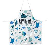 MYSOMY Stingray Kitchen Apron Stingray Lover Gift Stingray Manta Ray Apron Ray Fish Apron Stingray Whisperer Apron (STINGRAY UK1)