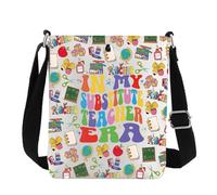 MYSOMY Substitute Teacher Crossbody Bag Substitute Educator Gifts Sub Teacher Gifts In My Substitute Teacher Era Shoulder Bag (In My Substitute cb2)
