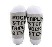 MYSOMY Swing Dance Socks Swing Dancing Gifts Swing Dancer Gift Rock Step Triple Step Socks Lindy Hop Gift (Rock Step UK)