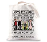 MYSOMY Ted Irish TV Show Tote Bag Ted TV Show Gift Father Dougal Mcguire Mrs Doyle Father Jack Gifts Ted Irish Comedy Gifts (love my UK)