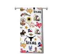 MYSOMY Texas Kitchen Towels Texas Dish Towel Texas Tea Towel Texas Kitchen Decor Texas Themed Gift Texas Bluebonnet Kitchen Towel (Texas UK)