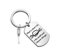 MYSOMY That's What I do I Fix Stuff and I Know Things Keychain Machinist Gifts Maintenance Worker Keychain Gift (Keychain)