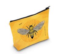 MYSOMY The Mask Falling Novel Inspired Gift The Mask Falling Makeup Bag The Bone Season Series Lover Gift Book Lovers Gift (bee Bag)