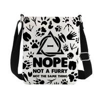 MYSOMY Therian Crossbody Bag Therian Symbol Gift Nope Not A Furry Not The Same Thing Therian Pride Stuff Therian Shoulder Bag (NOPE NOT UK2)