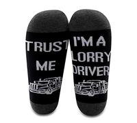 MYSOMY Truck Driver Socks 2 Pairs of Trust Me I'm a Lorry Driver Socks Funny Trucker Gifts Lorry Driver Appreciation Gifts (Trust Me I'm a Lorry Driver)