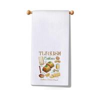 MYSOMY Turkish Baklava Gift Turkish Dessert Lover Reusable Tea Dish Towel Turkish Culture Gift for Food Lovers (Turkish Towel)