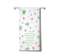 MYSOMY Turtle Inspirational Kitchen Towel Turtle Inspirational Gifts Even A Turtle Can Finish A Race As Long As He Never Gives Up Turtle Dish Towels (When life is UK)