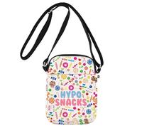 MYSOMY Type 1 Diabetes Snack Crossbody Bag Hypo Snacks Gifts Emergency Snacks Kit T1D Warrior Gift Diabetes Insulin Shoulder Bag (HYPO SNACKS cb UK)