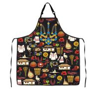 MYSOMY Ukraine Kitchen Apron Ukraine Lover Gifts Ukraine Souvenir Gift Kyiv Trip Lover Gift Ukrainian Apron (Ukraine Apron3)