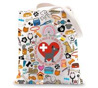 MYSOMY Veterinary Tote Bag Vet Tech Week Gifts Veterinary Assistant Tote Bag Vet Nurses Gifts Veterinarian Shoulder Bag (Vet Tech UK)
