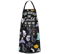 MYSOMY Villain Ursula Apron Ursula Gift Sea Witches Gift She Believe She Could So She Did Ursula Kitchen Accessories (She believed ap uk1)