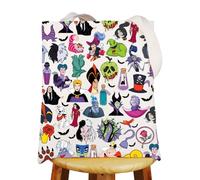 MYSOMY Villains Characters Tote Bag Villains Gifts Evil Queen & Ursula & Poison & Hades Gift Bad Witches Club Gift (GreenPurple UK)